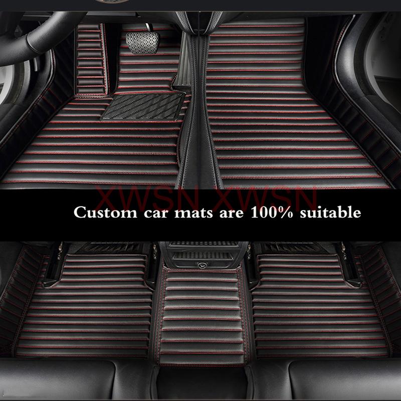 Striped Pu Leather Customized 5D Car Floor Mat for Nissan Patrol Y61 Y62 Quest 2011-2017 Cefiro 2004-2006 Interior Accessories