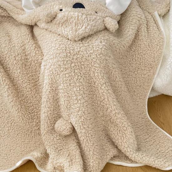 Плащ-одеяло в форме медведя, утолщенное, мягкое, удобное, из искусственного кашемира, большой плюш, пушистый