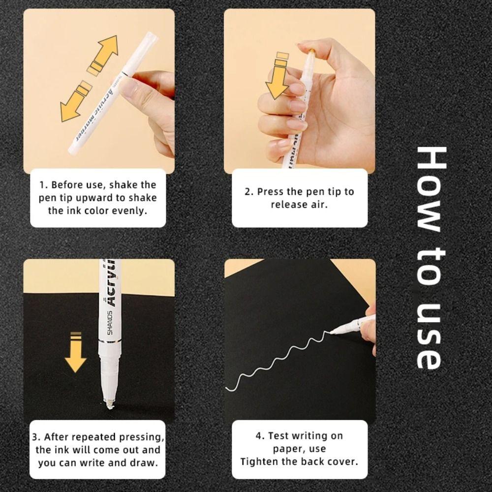 Акриловая краска-маркер с высоким блеском, водостойкие чернила, маркер-хайлайтер, новые ручки для рисования и граффити