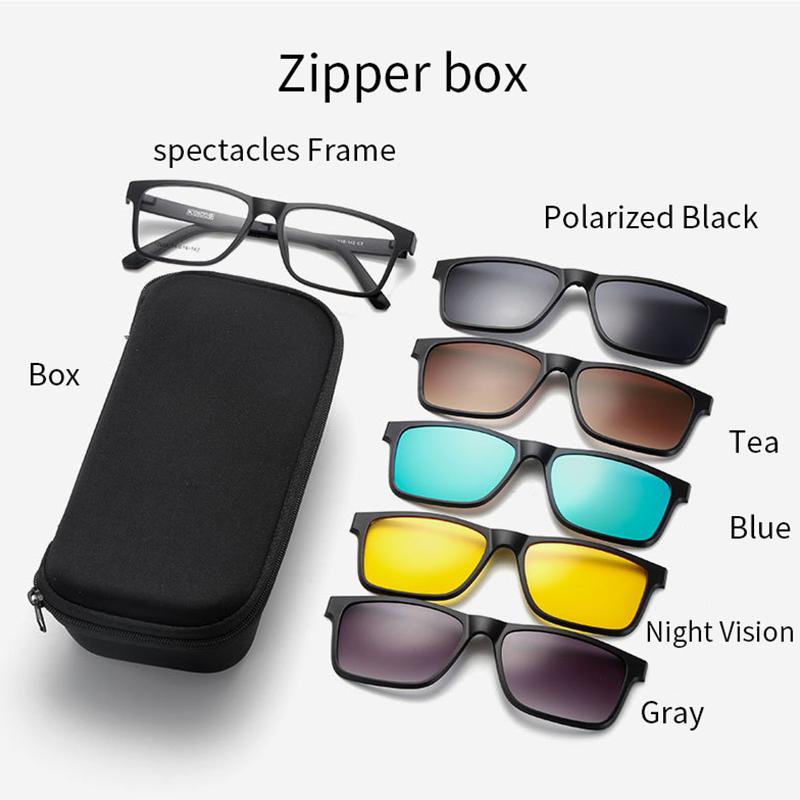MOMOJA Magnetic Men's Glasses Frame TR90 Ультралегкая и удобная магнитная солнцезащитная оправа с зажимом для очков, модные очки по рецепту 12088