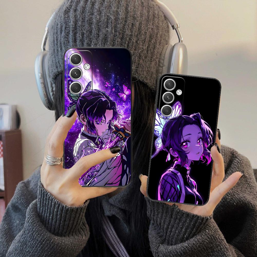 Demon Slayer Shinobu Kocho Phone Case for Samsung Galaxy S25 S24 S23 S22 S21 S20 Note20 Plus FE Ultra Colour Protective Luxury
