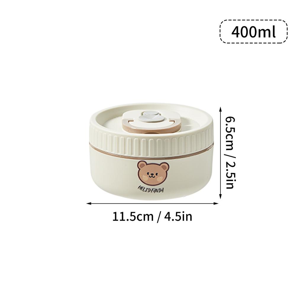 WORTHBUY Cute Thermal Bento Box Portable 304 Stainless Steel Lunch Box Heatable Sealed Leak-proof Food Container For Kids