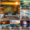 Landscape Beach Sunset Tapestry Wall Hanging Large Beautiful Dormitory Indoor Bedroom