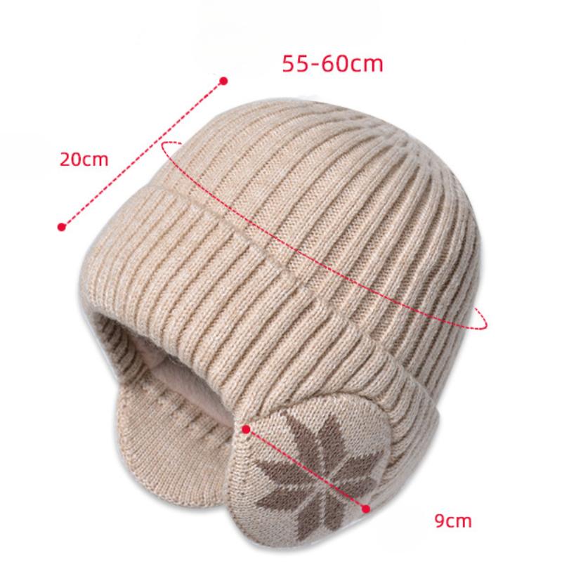 Зимняя теплая вязаная шапка-купол для улицы, ветрозащитная шапка для защиты ушей