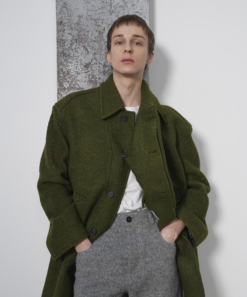 Yiyae Cross Wrap Mac Coat _ Frizzly Khaki