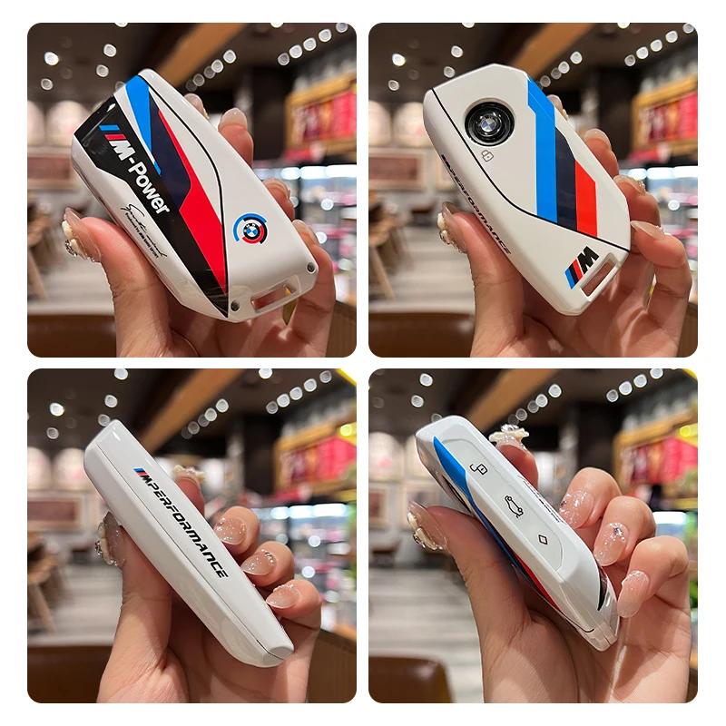 ABS Racing stickers Car Remote Key Case Cover For BMW M G07 X7 LCI U11 X1 G70 7 Series G09 XM F98 X4M LCI G18 X5 G81 M3 I20 IX ZFMNR1