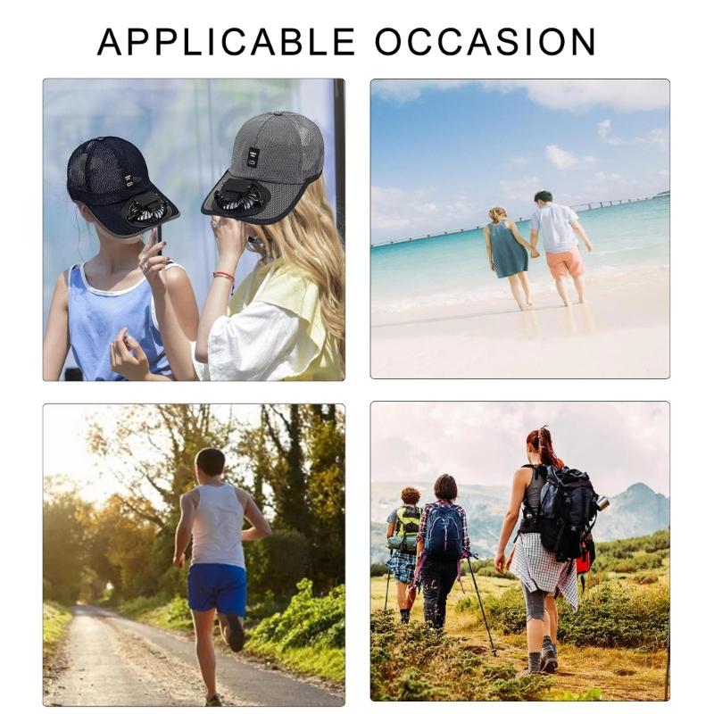 Солнцезащитная регулируемая бейсболка с вентилятором Дышащая спортивная шляпа для детей Дышащая регулируемая бейсболка