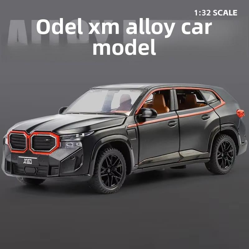 Новый 1:32 BMW XM SUV шестидверный имитация литой игрушечной машинки модель со звуком и светом инерционный механизм детская коллекция игрушек украшения подарок на день рождения мальчика