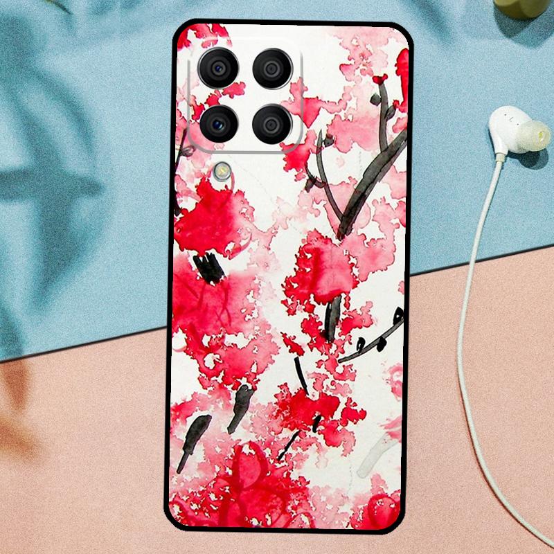 Цветочный чехол 'Цветущая вишня' для Samsung Galaxy M14 M34 M54 M20 M06 M16 M12 M13 M15 M35 M55 M33 M53 M21 M31 M32 M52