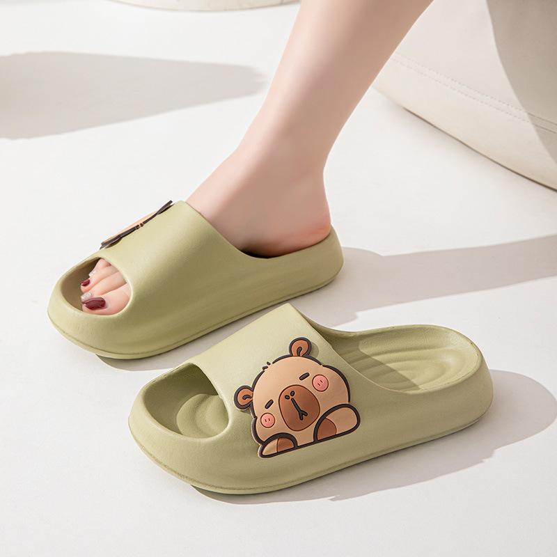 Модные женские тапочки Капибара Модные мягкие тапочки из ЭВА Милые удобные повседневные туфли Нескользящие пляжные туфли Платформа Сандалии для ванной
