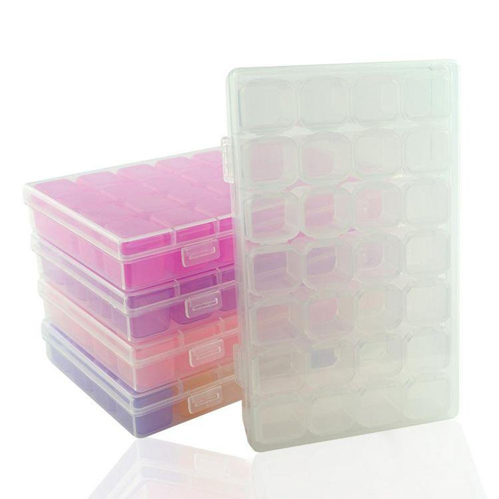 Box Empty Nail Art Accessories Beads Container Plastic Storage Box Rhinestone Organizer