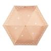 WATENCO Дождевой или Ламинированный Мини Складной Зонт с Шиппо 50см Женский Ветрозащитный, Блестящий, Светоблокирующий Рисунок, Розовый/Белый, (ASP33MN50)