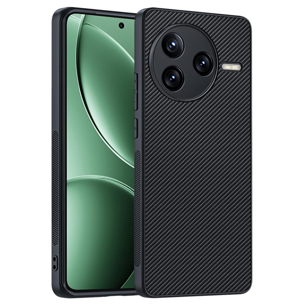 Для Xiaomi Redmi K80 5G/Poco F7 Pro 5G Чехол Текстура углеродного волокна Ультратонкий ПК Чехол для телефона