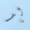 Rhinestone Stainless Steel Piercing Ring Ball Nose Ring Piercing Jewelry Fake Lip Stud Eyebrow Stud