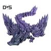 3D-печатная фигурка летающего дракона с подвижными суставами, красочная фигурка дракона, шарнирная модель крылатого дракона, игрушка-фиджет, настольное украшение, орнамент