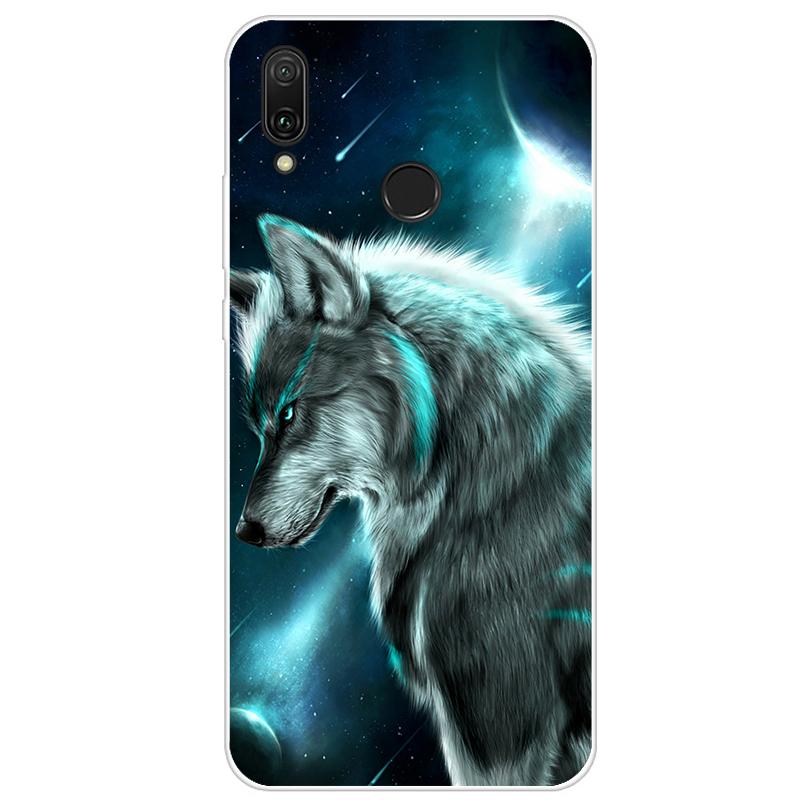 Милый мягкий бампер с рисунком для Huawei Y6 Y7 Y9 Y5 2019, тонкий прозрачный силиконовый чехол для телефона Huawei Y 9 7 6 5, чехол