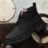 High Top Mens Oxford Shoes Genuine Leather Men Basic Boots High Quality Leisure Boots High Quality Male Soft Ankle Walking Shoes