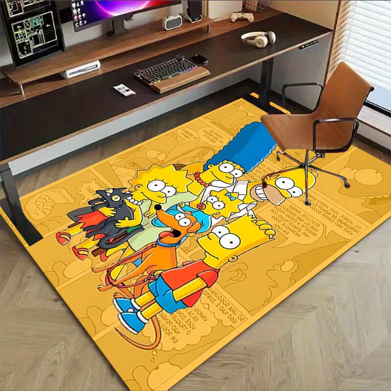 1pc Simpsons Family Portrait Carpet for Playroom Bedroom Living Room Sofa Home Decor,kids Game Area Rug Non-slip Floor Mat Y72997