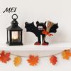 Handmade Fall Table Centerpieces Halloween Wooden Sign, Cute Ghost Witch Hat Bat Freestanding Tiered Holiday Party Accents Tray Ornament, Rustic
