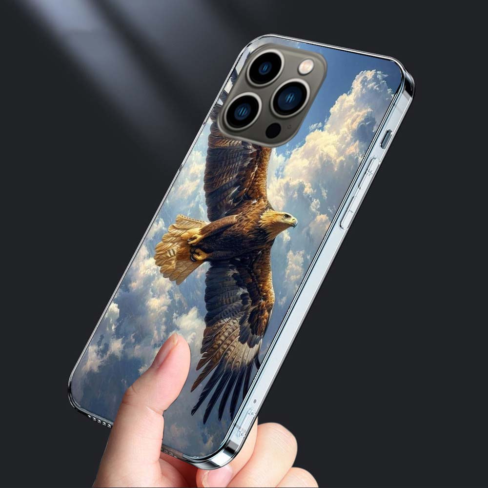 Чехол для телефона "Парящий орел охотится" для Iphone 16E 15 Pro 14 Plus 17E 16 17 Pro Max Air 11 12 13 Mini Ударопрочный Capa Милый чехол