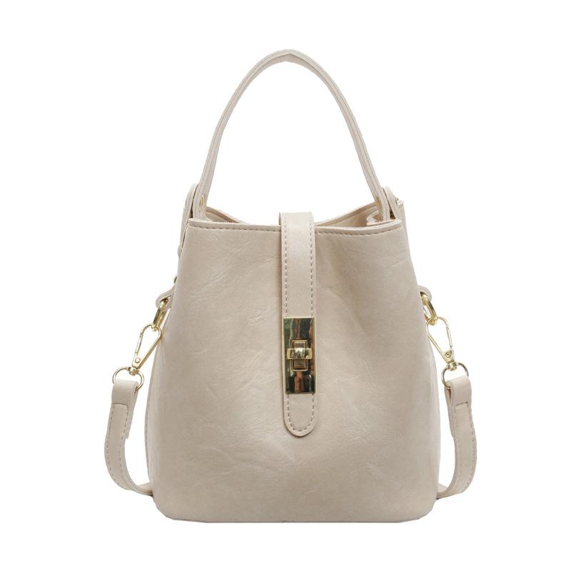 Популярная маленькая сумка женская осенняя новая ретро простая сумка-ведро модная повседневная на плечо мессенджер