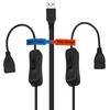 USB 2.0 Y-образный разветвитель, кабель-адаптер с 2 женскими портами и кнопкой-переключателем для управления питанием устройства