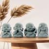 4Pcs Mini Monk Statue Lovely Buddha Doll Cute Buddha Monk Statue for Home Office Car Fish Tank Decor