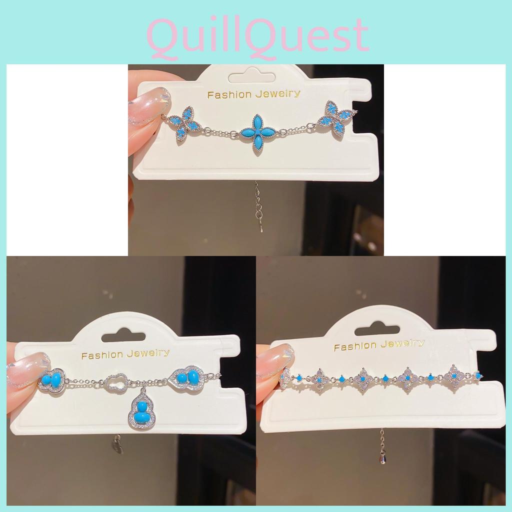 Copper Floral Zircon Hand Chain With Trendy Style For Gift Giving