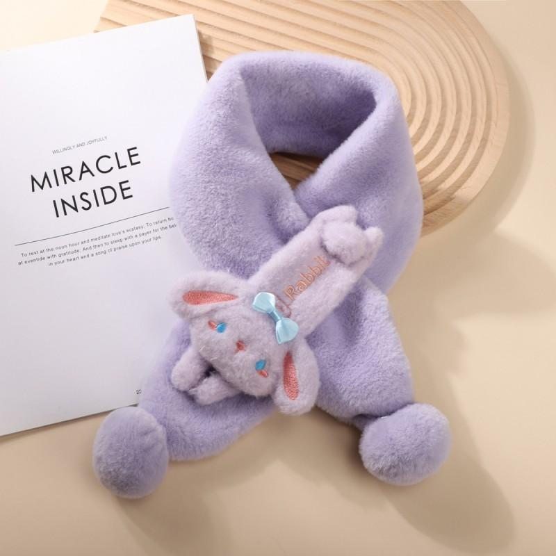Soft Plush Kids Scarf Winter Cute Cartoon Animal Design Warm Fleece Neck Warmer Boys Girls Toddlers