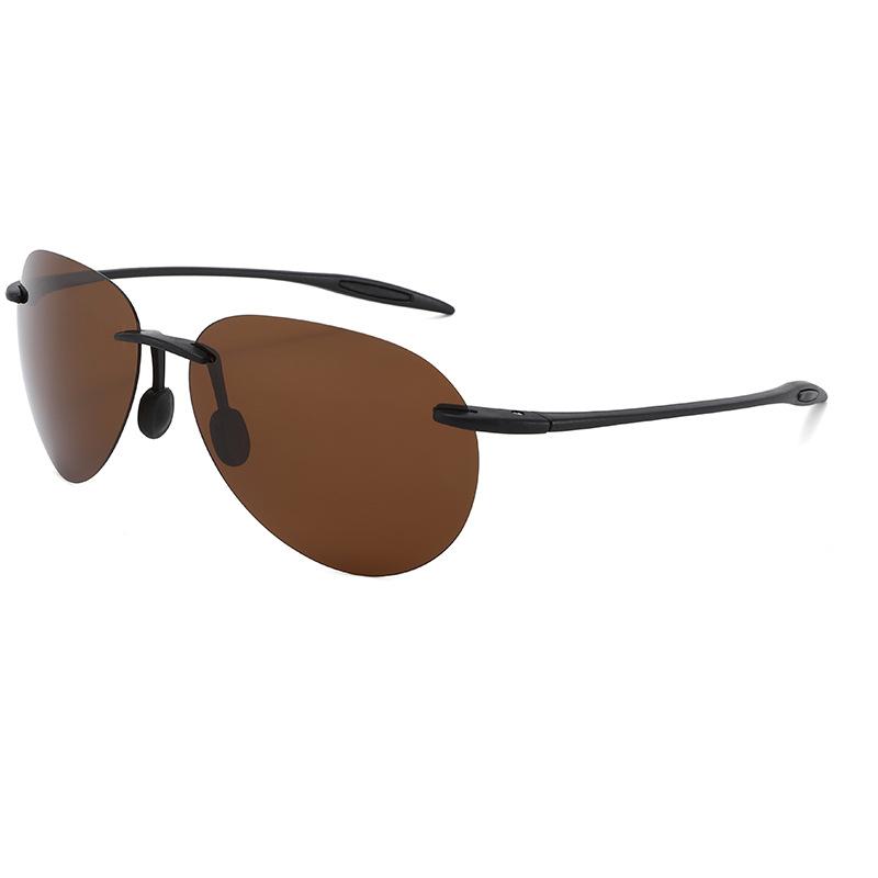 Frameless polarized toad sports glasses men driving shading sunglasses UV protection sunglasses fishing glasses