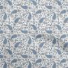 oneOone Cotton Flex Light Blue Fabric Paisleys Dress Material Fabric Print Fabric By The Yard 40 Inch