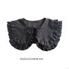 Double Ruffle Fake Collar, Detachable, Elegant False Collar for Shirts