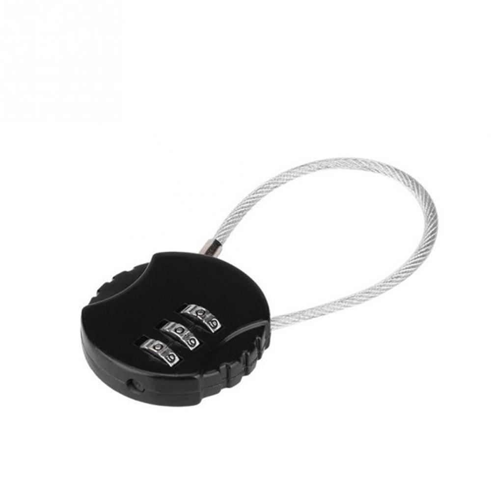 Accessories Hiking 3 Digit Combination Ball Shaped Bicycle Lock Trunk Locks Gym Padlock Code Lock