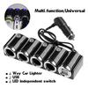 Новый многофункциональный 4-портовый автомобильный прикуриватель с 2 USB-портами для зарядки телефона и светодиодным выключателем