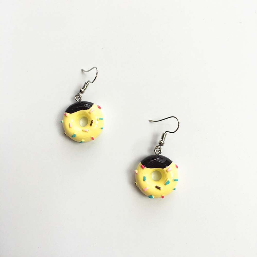Tea Resin Sweet Lovely Cute Fashion Cartoon Drop Personality Cake Funny Jewelry Girl Food Earrings