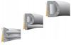 Rubber seal for windows and doors, D profile, white, 2x3 m