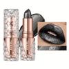 Shimmering Lipstick Long-Lasting Waterproof Lipstick Smooth Texture Full Coverage Glitter Lipstick Available In Black Golden Red Pink Lip Makeup