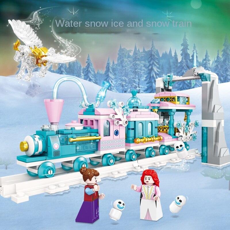 KAZI Девушка Строительный Блок Принцесса Карета Замок Мечты Головоломка Сборка DIY Игрушка Свет