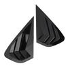 1 Pair Rear Side Window Shutter Cover Trim Glossy Black Scratch Proof Window Louver Side Vent Trim F