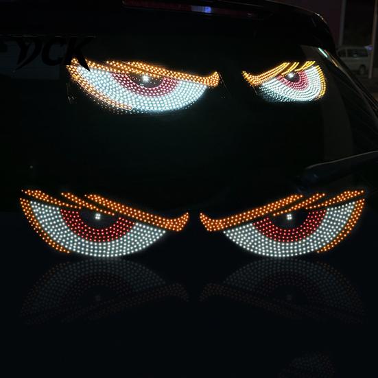 Plug-in Car LED Light Eyes Light, USB Powered Atmosphere Lamp, Multi-mode High Brightness Decor Dynamic Display Decorative for SUV Truck