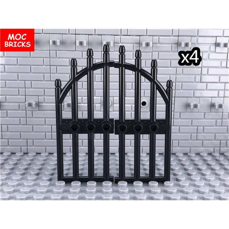 MOC Кубики Забор Перила Окно Лестница Лестница Ворота DIY Садовый Дом Архитектурные Аксессуары Строительные Блоки Детские Игрушки