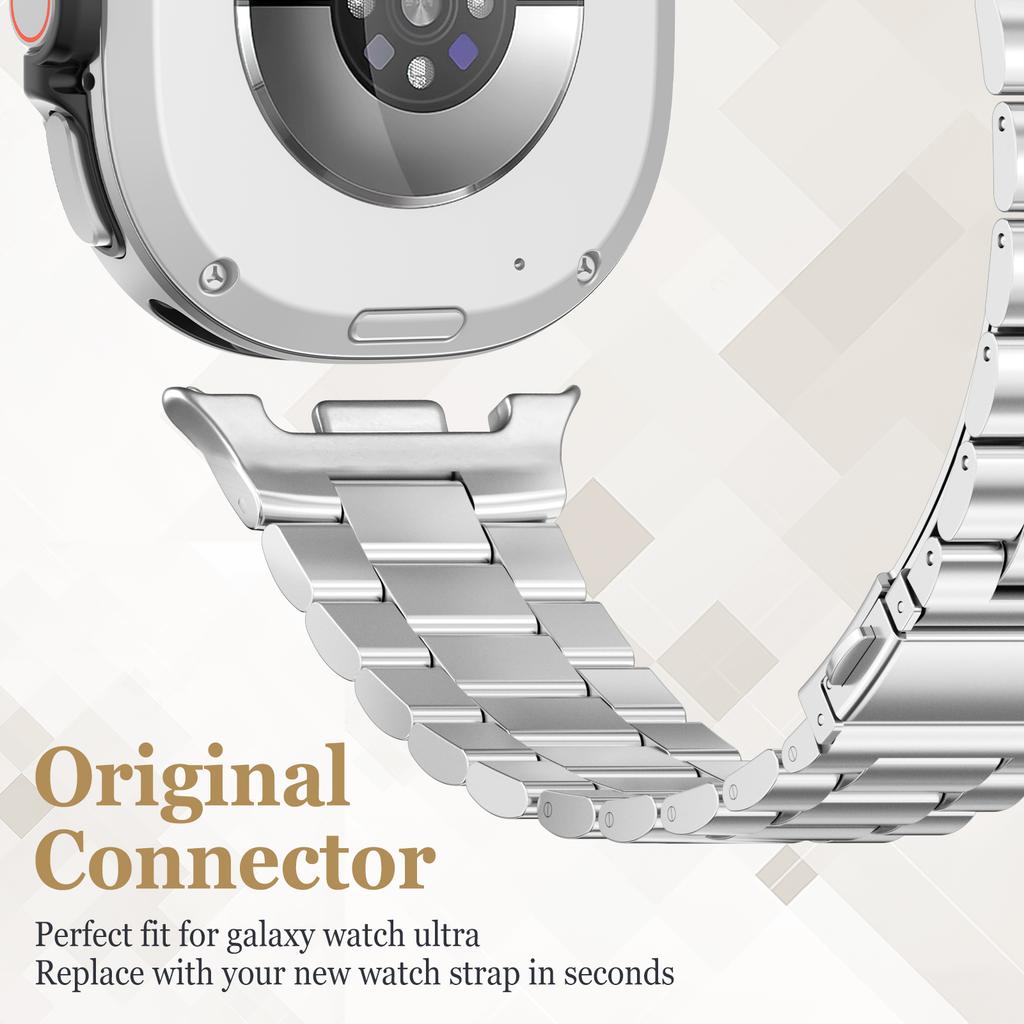 Нержавеющая сталь Ремешок Для Samsung Galaxy watch 8 classic 46мм 44мм 40мм Металлический ремень Звеньевой браслет correa Galaxy watch 8 Ремешки
