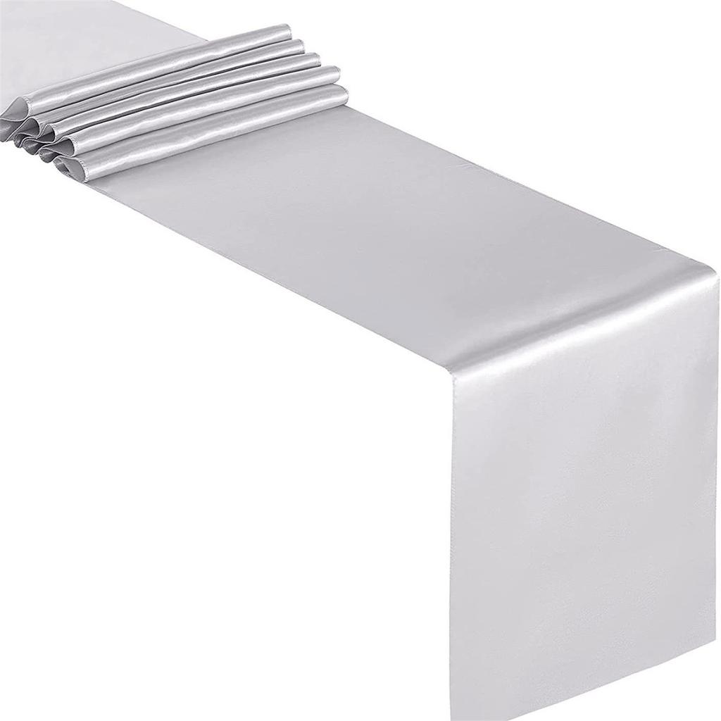 Сатиновые скатерти-дорожки однотонные 12x108 дюймов элегантное украшение для свадьбы дня рождения и банкетного мероприятия