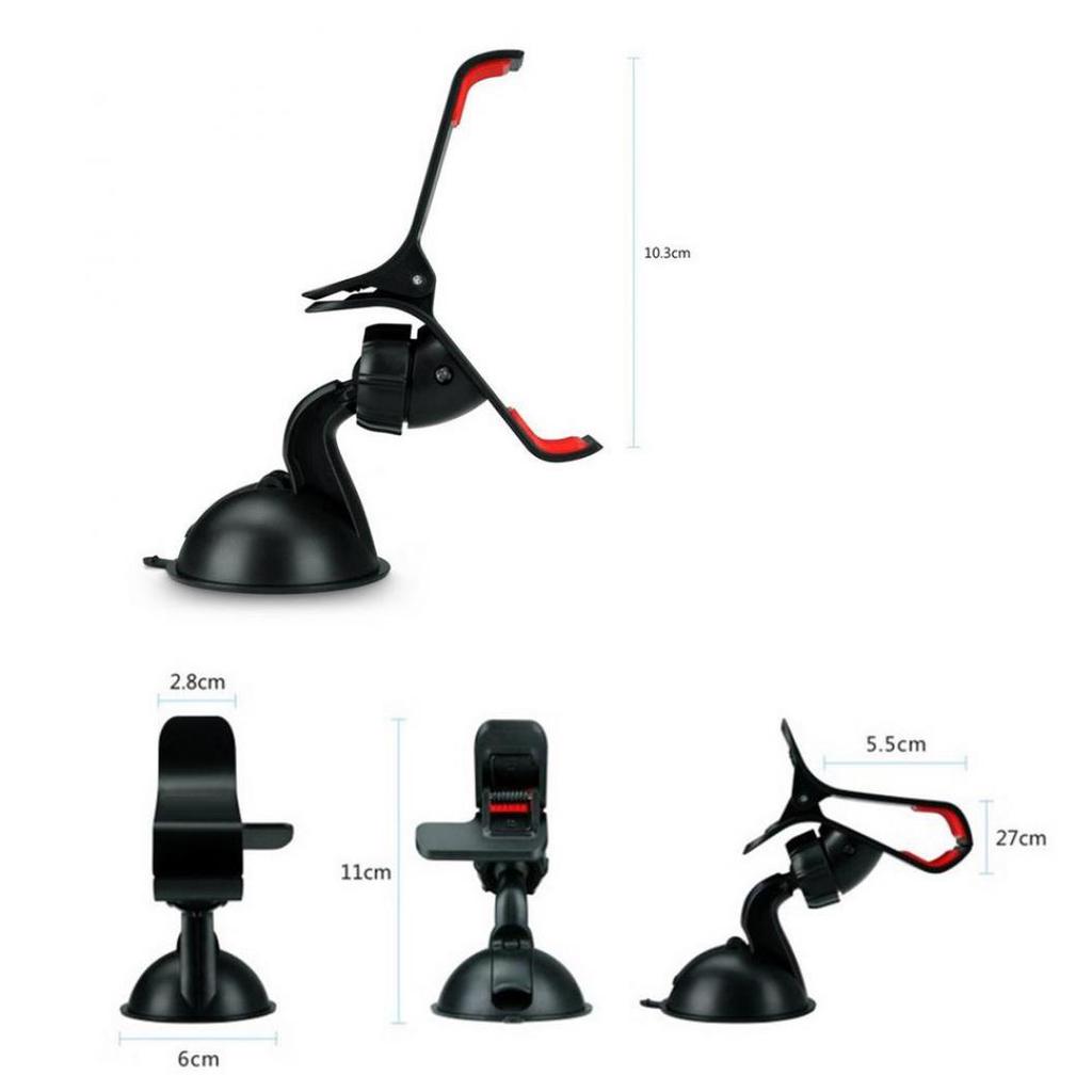 Universal 360 Degrees Rotation Car Mobile Phone GPS Sucker Holder Clip Stand