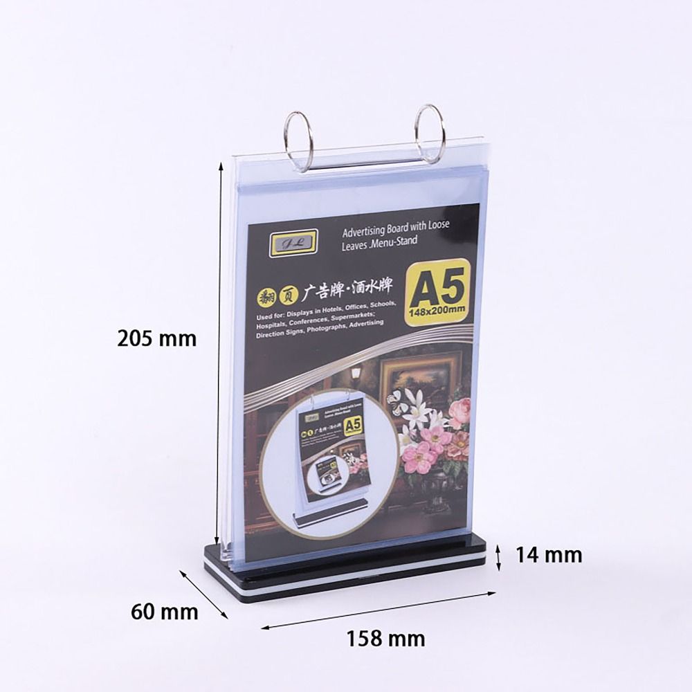 Waterproof Table Menu Stand A4 A5 A6 Flip Menu Stand Clear Paper Menu Display Stand  Dining-table
