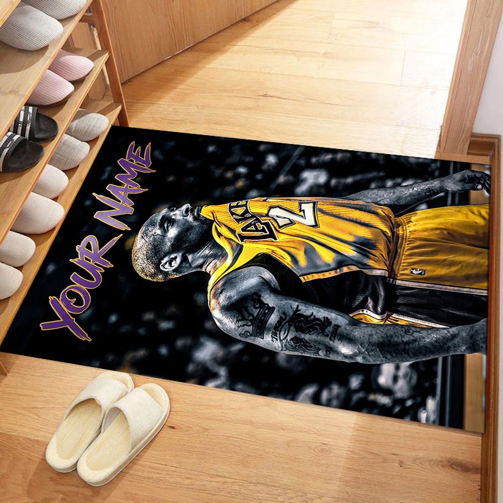 Kobe Personalized Name Carpet Design For Living Rooms Outdoor Decorate Room Entryway Antislip Carpet Office Home Decor Gift For Festivals