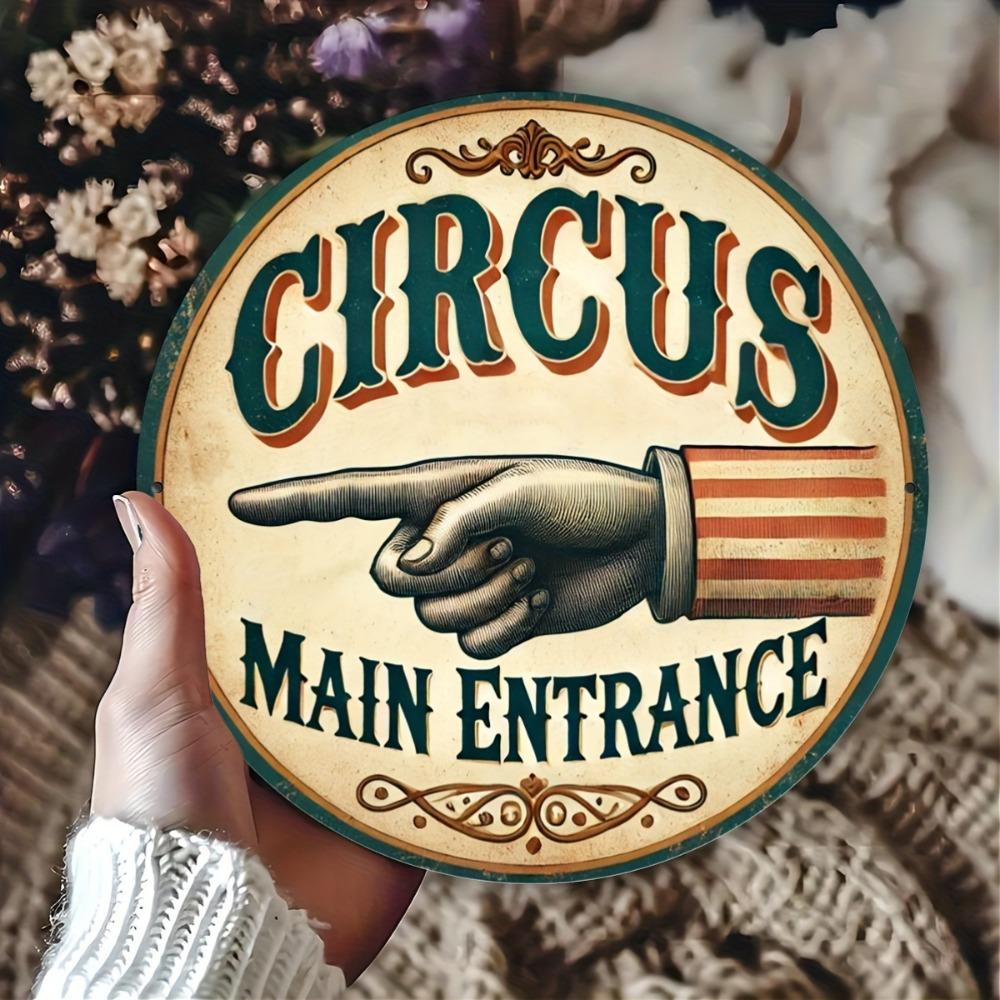 Vintage Circus Retro Aluminum Metal Sign Wall Decor in