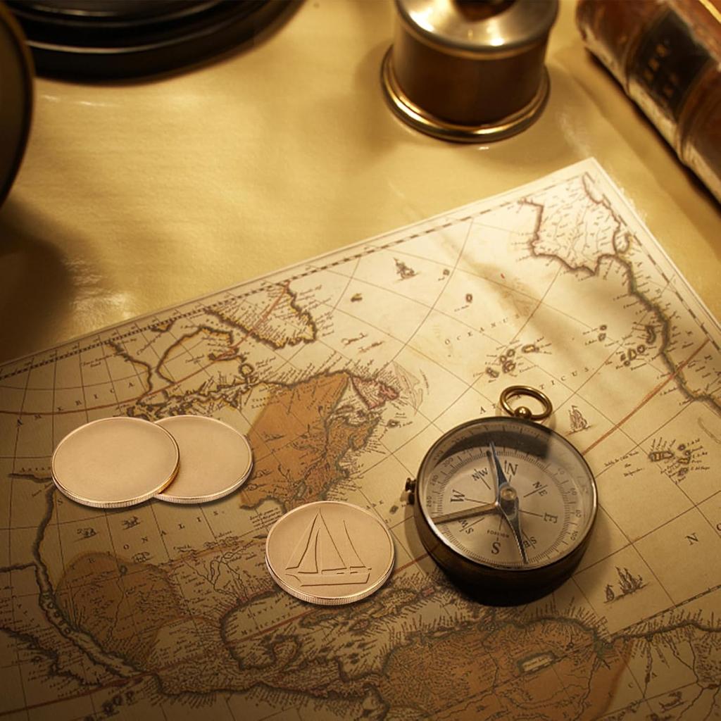 25Pcs 40mm Blank Challenge Coin Engraving Blanks Coins Threaded Edged with Acrylic Protection Box Hand Personalized DIY Craft Coin for DIY Crafts