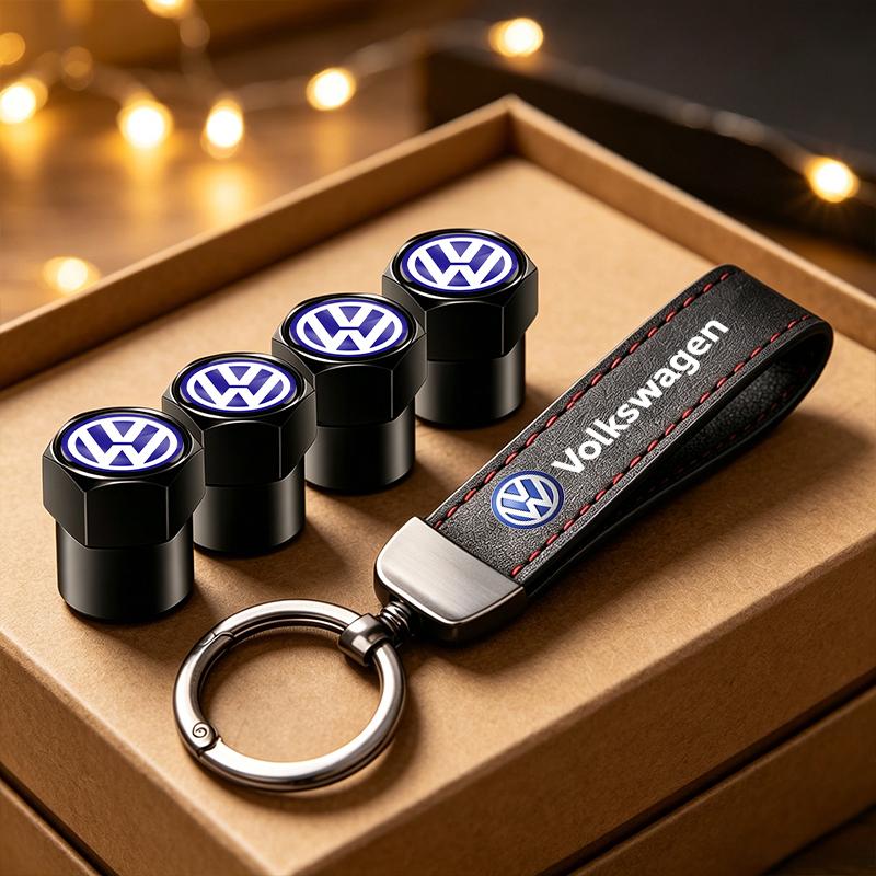 Car Tire Wheel Valve Caps Cover/Car Key Chain Ring Keychain For VW Golf Polo Tiguan Touran Jetta Passat CC T5 GTI Scirocco Caddy H444