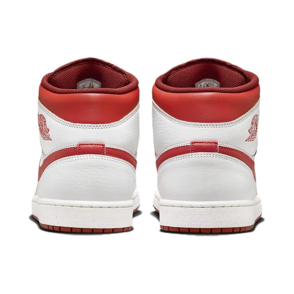 Air Jordan 1 Mid SE White Dune Red мужские кроссовки Lobster Sail Vachetta-Tan FJ3458-160
